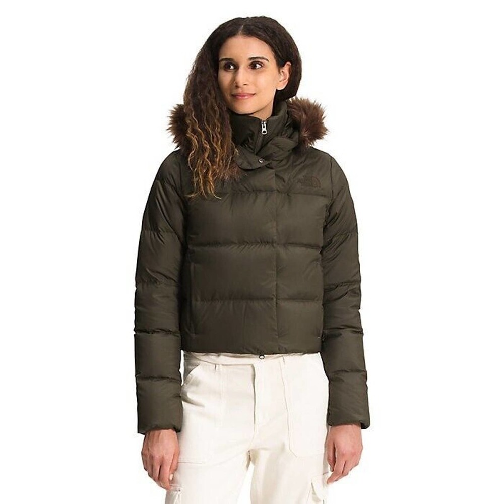The North Face Womens New Dealio Short Down New Taupe Green XXL